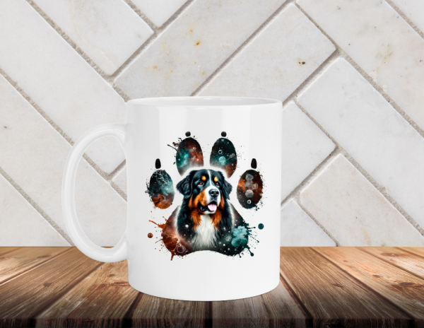 Keramikbecher mit Berner Sennenhund- Aufdruck